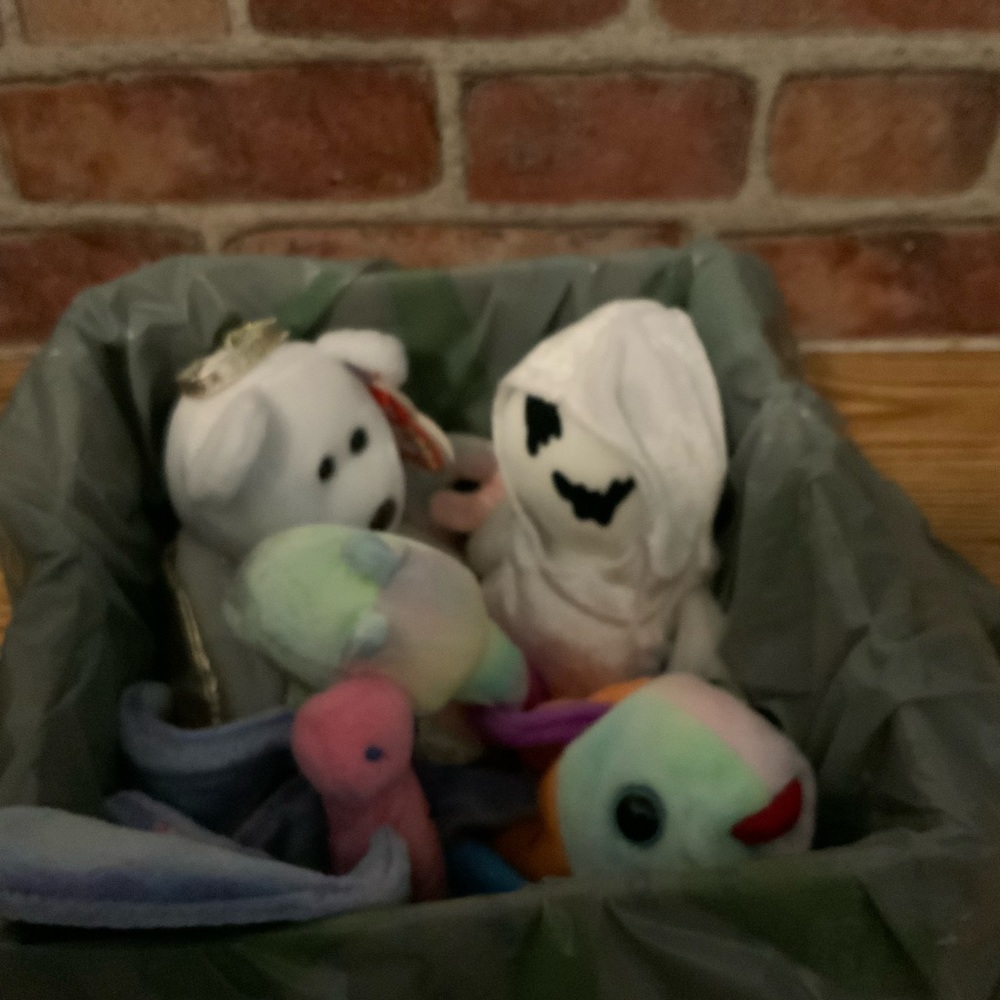 Ty Beanie Babies Mystery Box Halo Bear & 4 Unique Beanies